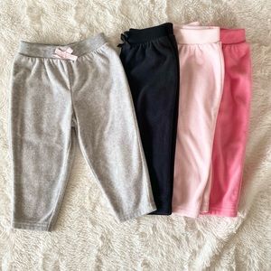 Baby Girls Carter’s Fleece Pants 4-pack